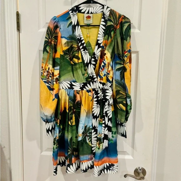 Farm Rio Carioca Mini Wrap Dress - Picture 4 of 10